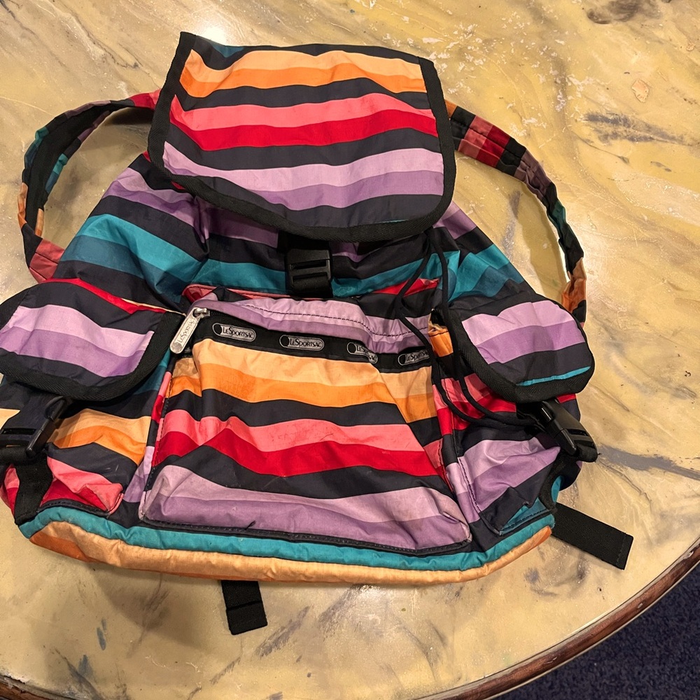 LeSportsac Colorful Striped Backpack